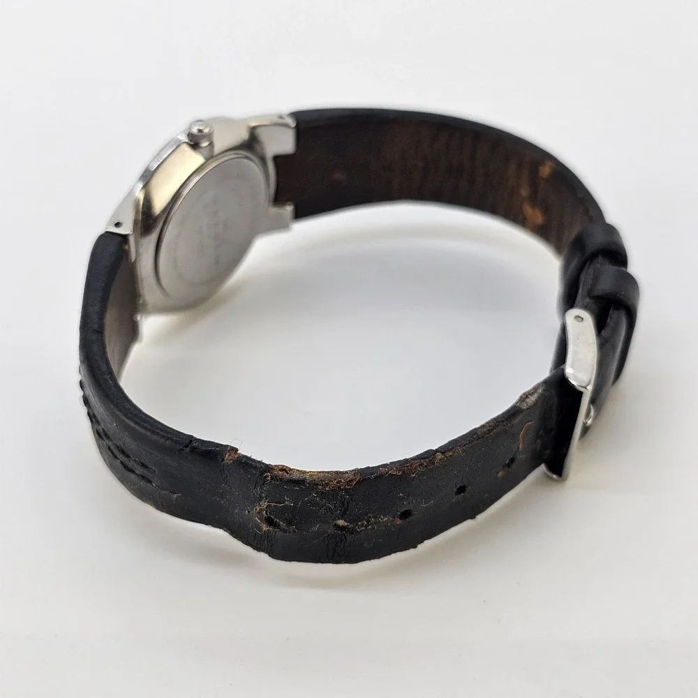 Skagen Women's Watch 28MM Cream Dial Brown Leather Bands NEW Battery READ